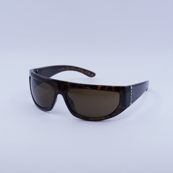 Gucci GG1574S 002 Sunglasses Havana Rectangle Frame, Brown Lenses - Picture 1 of 11